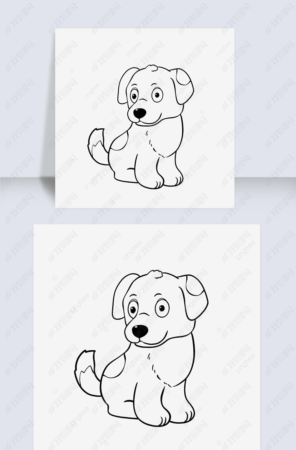 dog clipart black and white ֻ濨ͨС߸