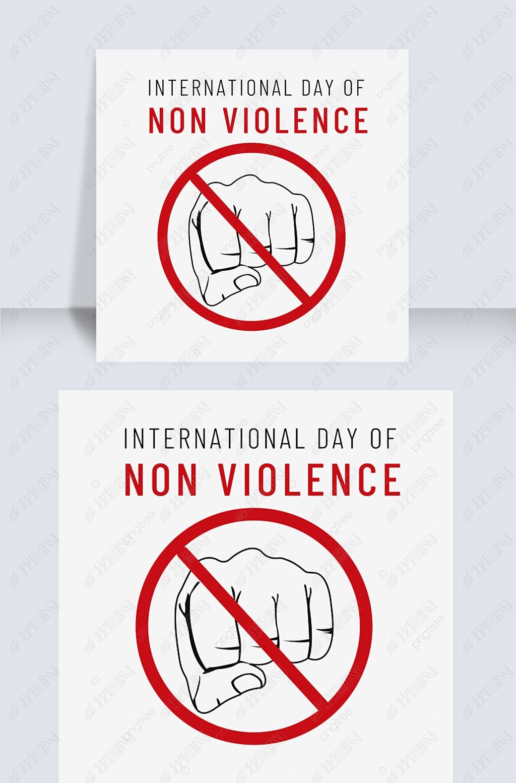 internationaldayofnonviolence拒绝暴力手绘拳头