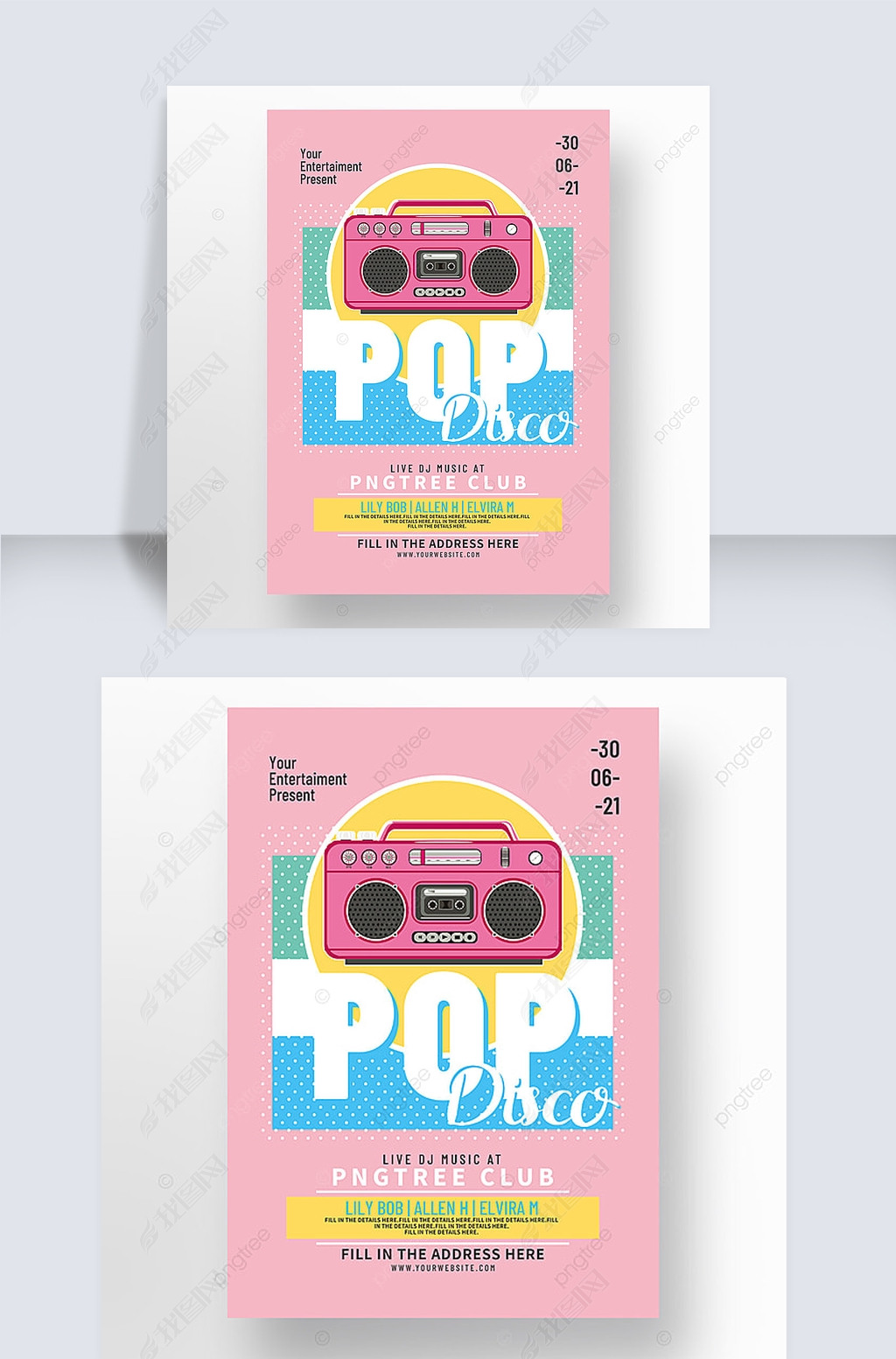 pop disco flyer