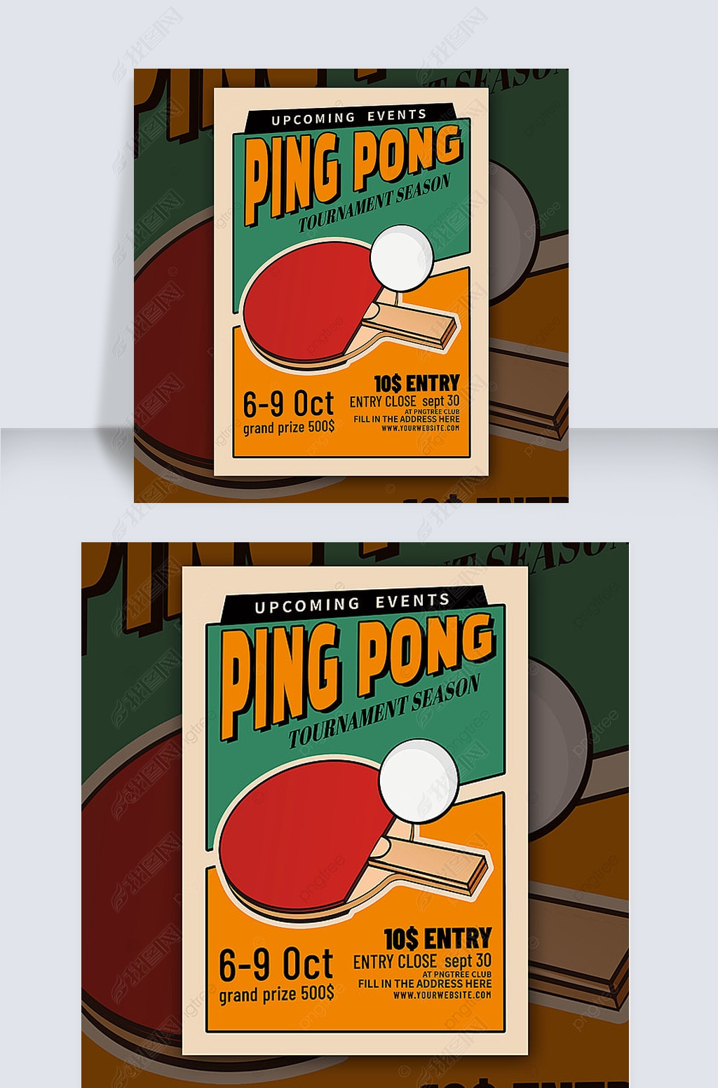 ping pong tournament flyer