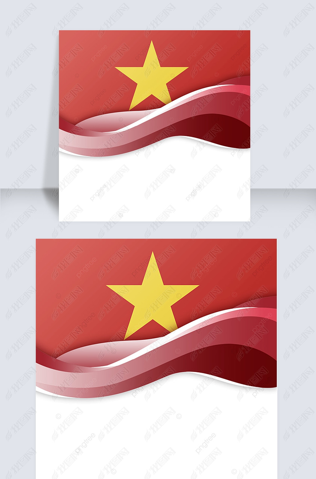原创红色渐变越南国旗背景版权可商用