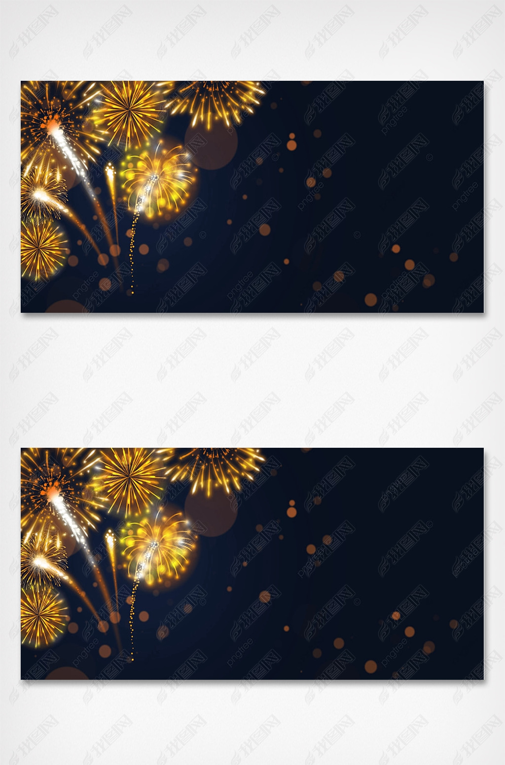 金色新年烟花爆炸背景