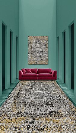 波斯地毯高清印花地毯欧美风格块毯