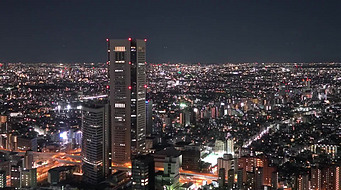 日本东京的城市夜景