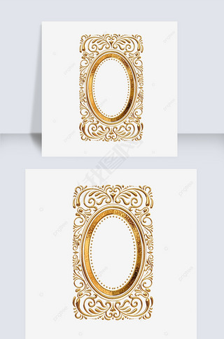 矢量金属花纹边框创意设计