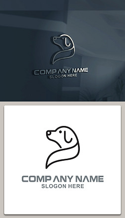 狗图形logo设计