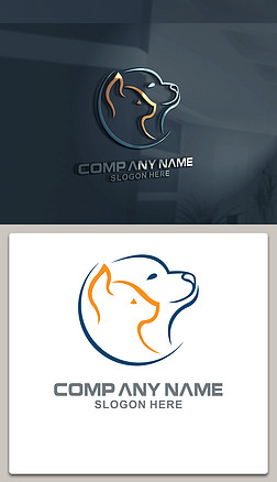 猫狗宠物logo