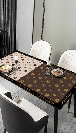 北欧现代简约ins轻奢几何抽象桌布茶几餐桌垫
