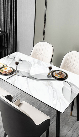 北欧现代简约轻奢抽象艺术大理石抽象桌布茶几餐桌垫