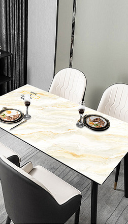 北欧现代简约轻奢抽象艺术大理石抽象桌布茶几餐桌垫