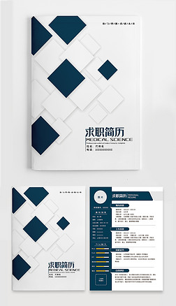 时尚简约个人求职简历双面cdr模板