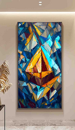 原创手绘马赛克拼接艺术装饰画