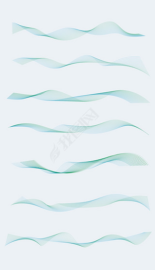 科技线条曲线波浪动感cdrai矢量图