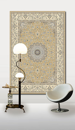 欧式古典高贵波斯复古花纹地毯地垫图案设计03