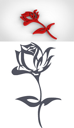 玫瑰花3D素材模型