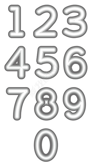 数字0到9阿拉伯数学艺术字文字字体1