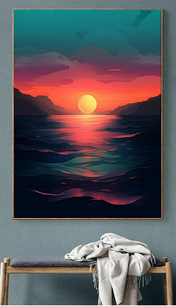 山水晚霞图片大全-山水晚霞背景图片-我图网