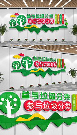 垃圾分类绿色环保文化墙