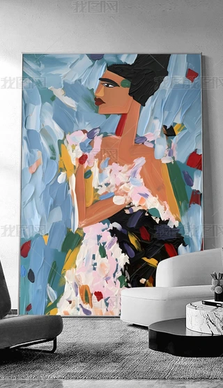 抽象油画人物作品专题模板-抽象油画人物作品图片素材下载-我图网