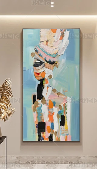 抽象油画人物作品专题模板-抽象油画人物作品图片素材下载-我图网