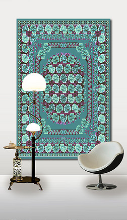 土耳其波斯毯欧式蓝色轻奢宫廷古典中式地毯