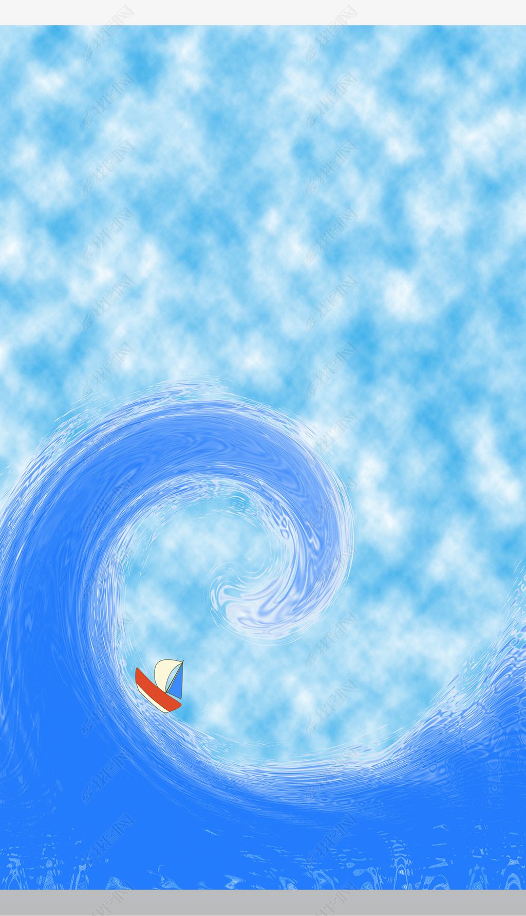 蓝色浪花冲浪背景