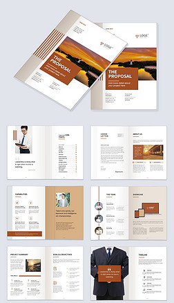 商业企业宣传册InDesign设计模板
