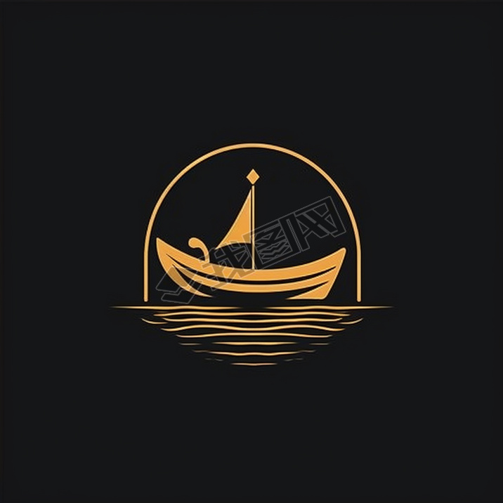 ׶Paddle boat Logo