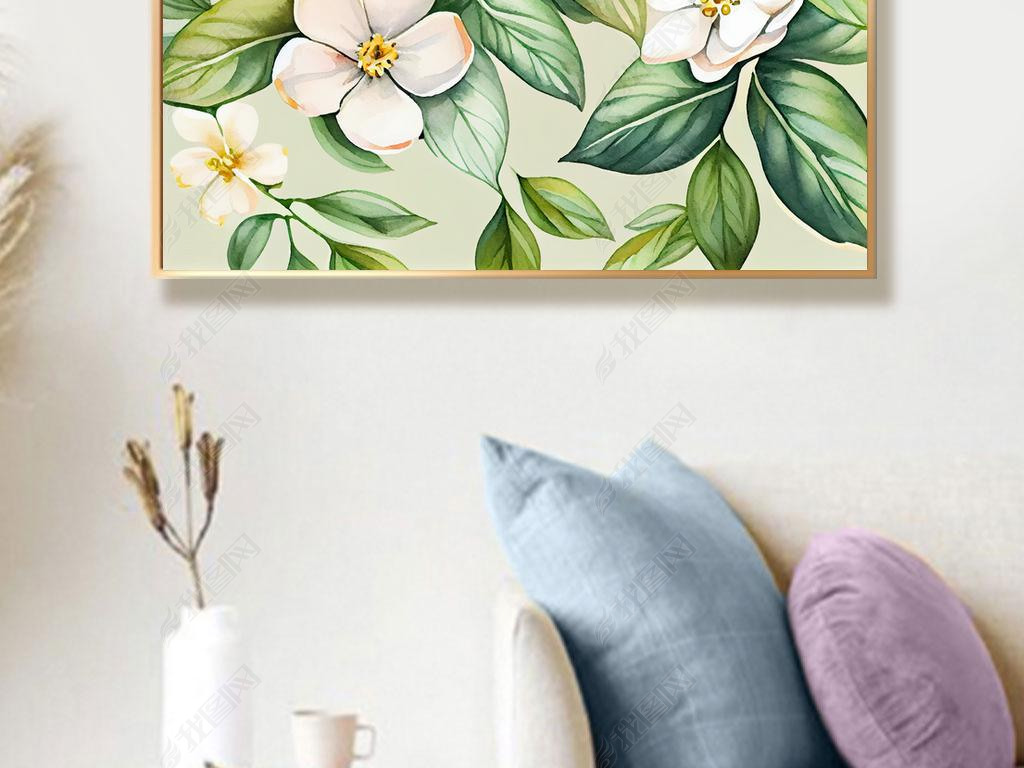 Jasmine Watercolor Pattern Cute and Lovely Nursery Artwork