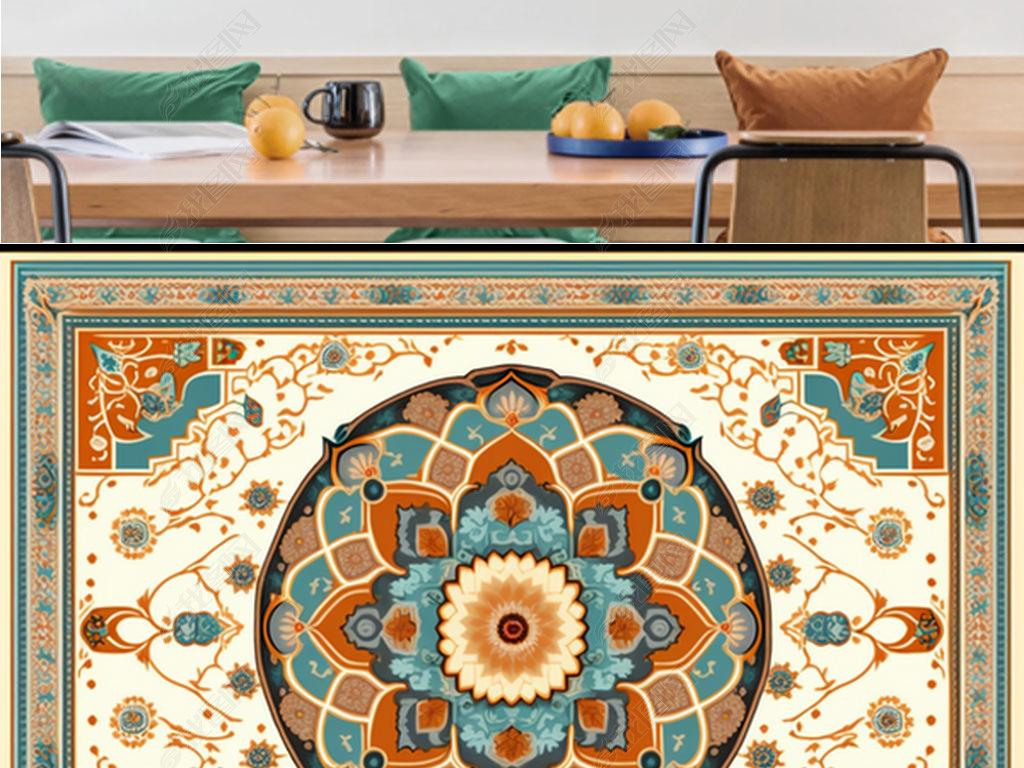 充满艺术气息的喜马拉雅地区地毯图案