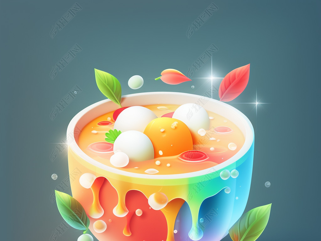 Լ3DԪFrosted Glass Luminous Color Icon Soup