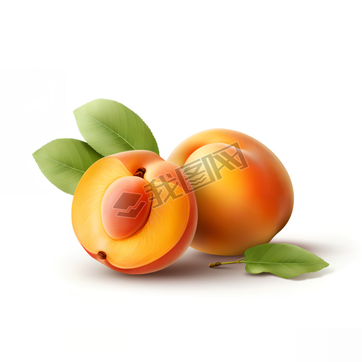 ɰɫʵɫֻ滭Ԫز  ApricotֲͼʸͼͨͼPNGͼز