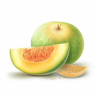 可爱多彩的瓜果插画素材软边凝细节PNG图片下载