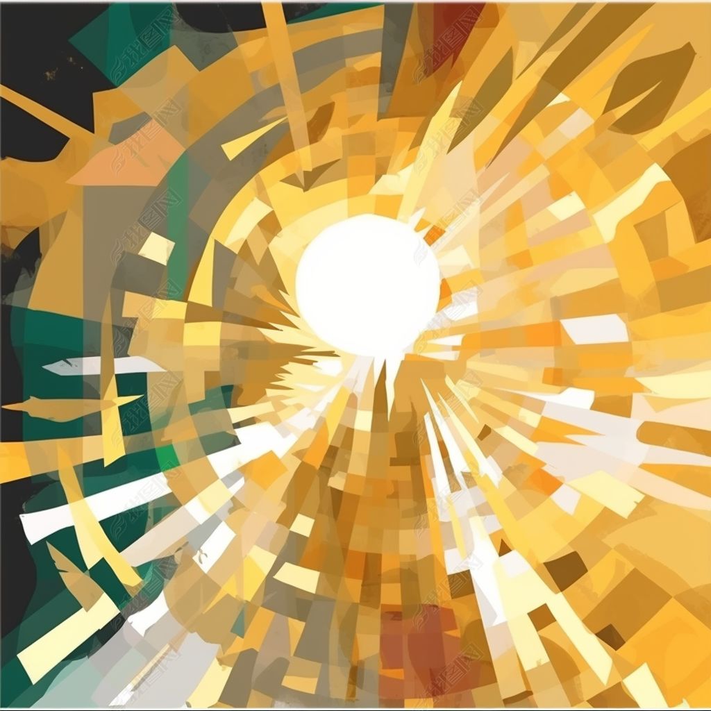 创意毛笔画太阳图案设计