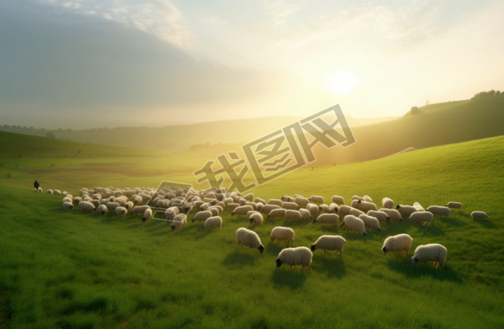 8K Photography of Sheep Grazing Under a Blazing Sun A Captivating Image by Michael Shainblum