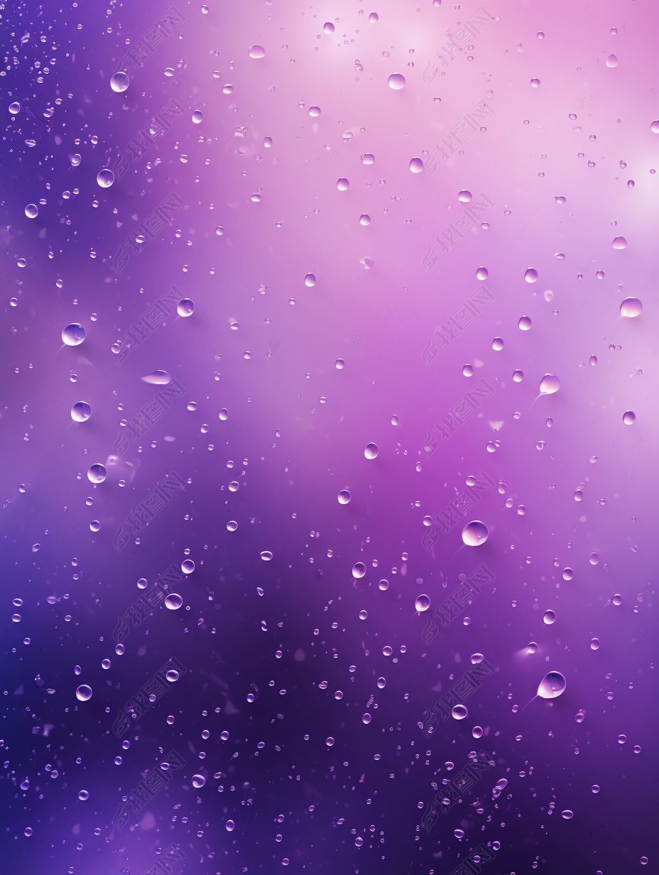 紫色星空和水滴背景商业插图简约又充满活力