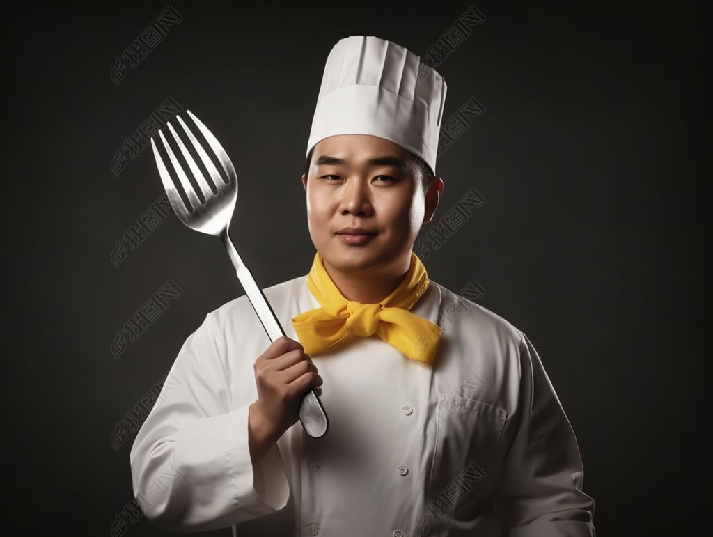 高级大厨厨师形象照人物人像摄影图