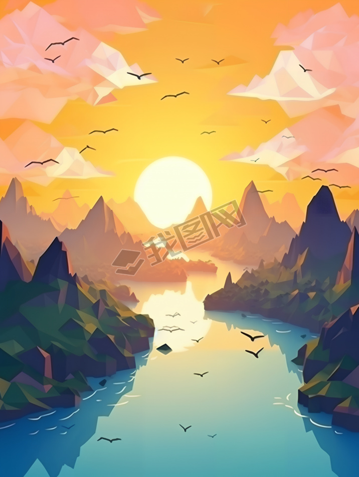 Guilin Scenery in Comic StyleBeautiful Illustrations廭ͼ