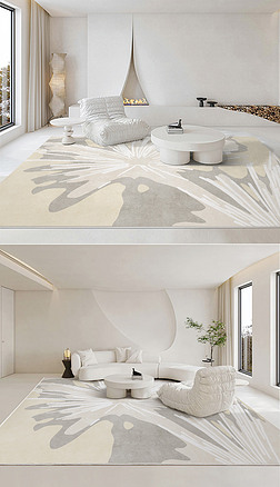 现代轻奢抽象花纹床边毯客厅地毯地垫