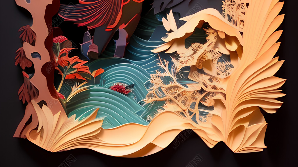 Liang Shanbo and Zhu Yingtai Chinese Mythology Paper Cut and Illustration廭ͼ