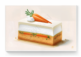 胡萝卜蛋糕矩形模具图片_美食图片素材库高清摄影图
