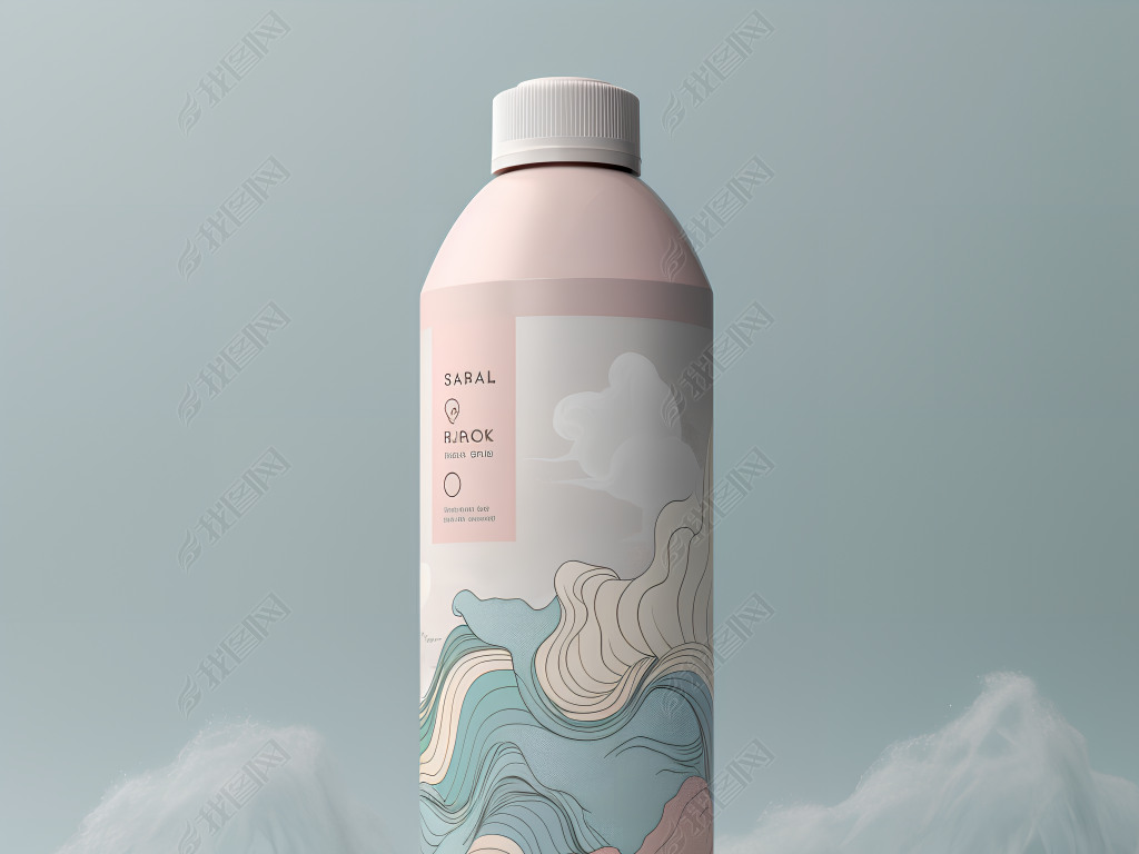 Pastelcolored Shampoo with Sea Waves DesignӰͼ