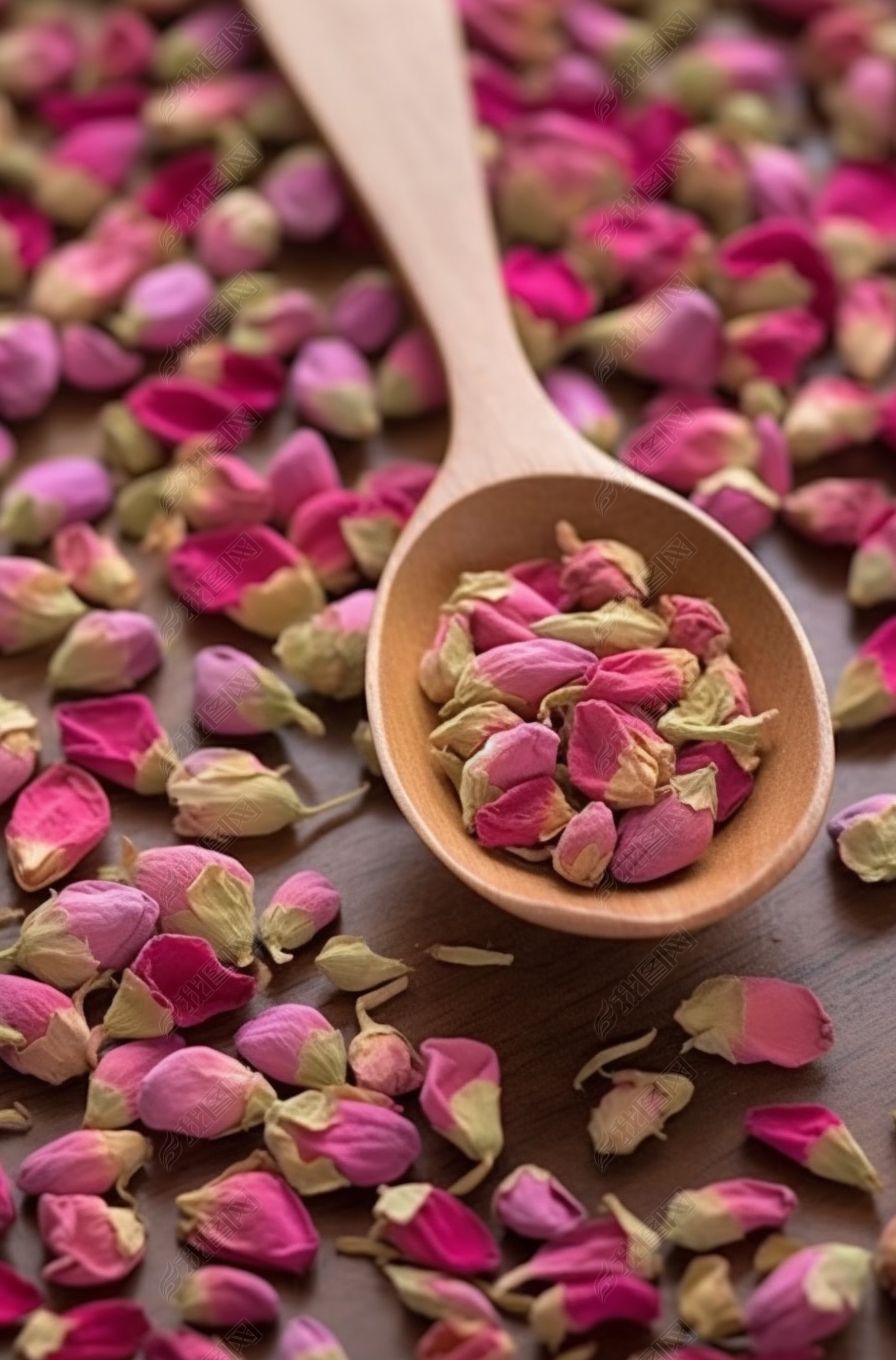 原创玫瑰花茶干玫瑰花苞养生护肤美容 (2)高清摄影图-版权可商用