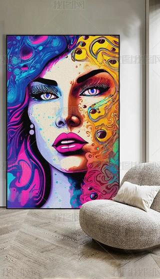 抽象画人像专题模板-抽象画人像图片素材下载-我图网