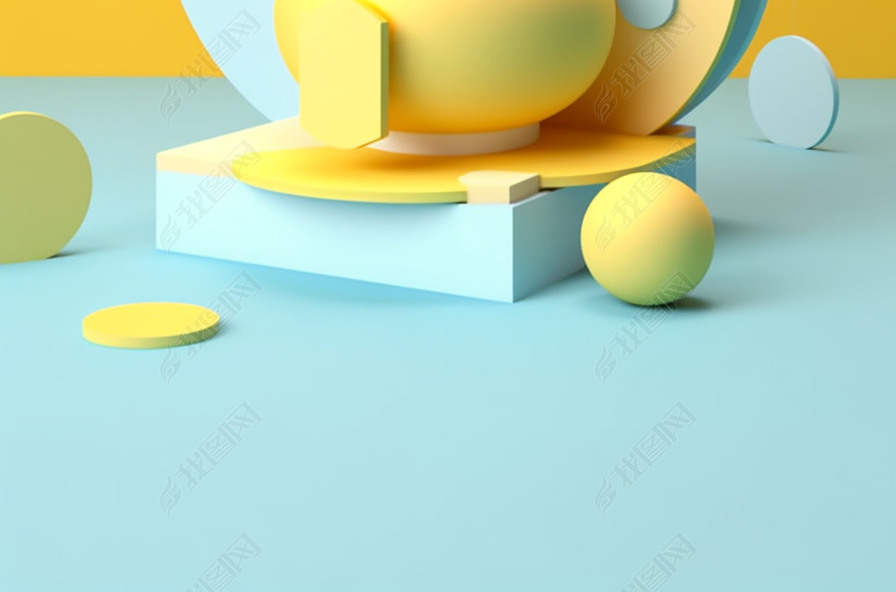 3D󼸺ε̿ռ䱳ͼƬչ̨мԼ»ɫɫ (2)Ӱͼ