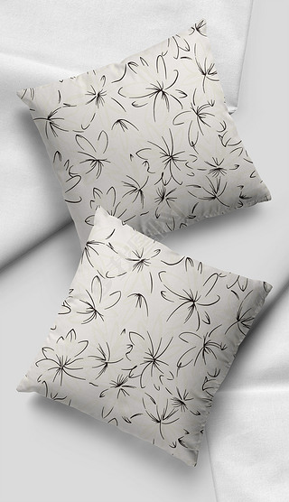 北欧ins风唯美花朵客厅沙发抱枕床头靠垫