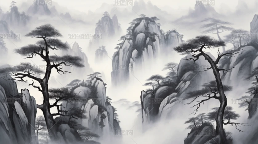 中国画国风水墨山水图片下载（10）高清摄影图-编号32508441