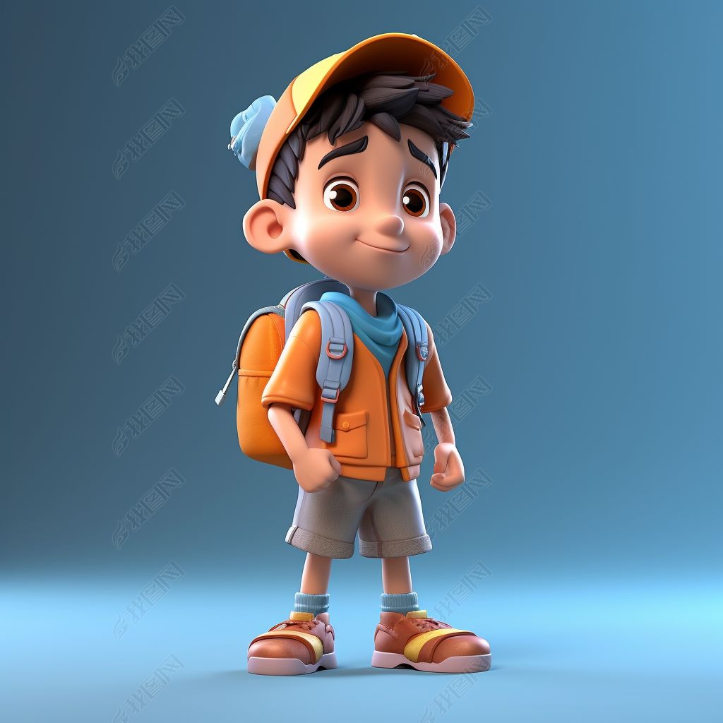 可爱的3d卡通人物形象图片下载3d元素立体