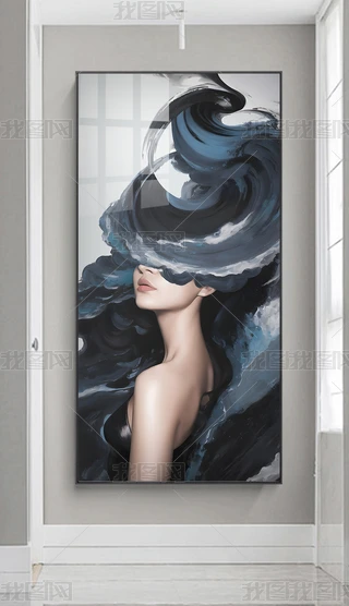 油彩画 人物 抽象的 center