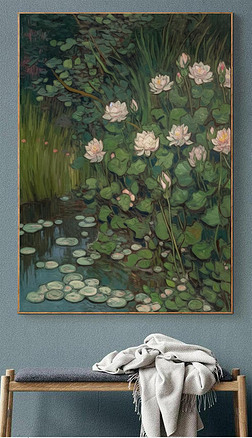 梵高风格印象派玫瑰花卉油画装饰画